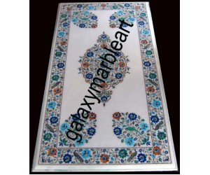 Beautiful marble dining table top with inlay work  66x36" WPRE-663601